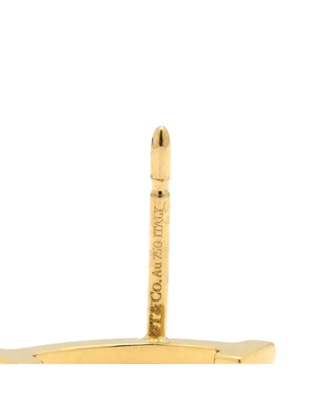 Tiffany & Co Earrings T Smile Mini Diamond Yellow Gold 18k